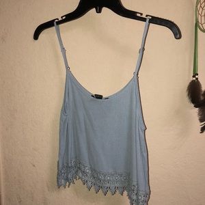 Blue crop tank